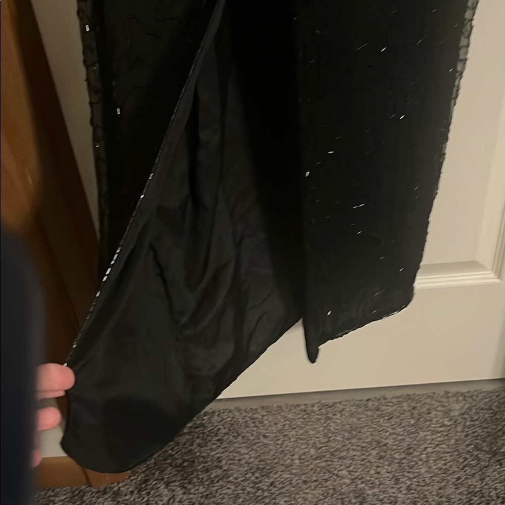Laurence Kazar Black Sheath Maxi Dress - Picture 8 of 10